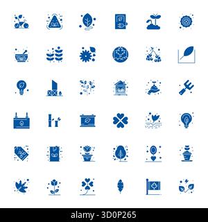 Wunderschön gerenderte Vektorsymbole mit 36 Pixeln für Leaf, erstellt mit einer Auflösung von 64x64 für beeindruckende visuelle Konsistenz über alle Plattformen hinweg. Stock Vektor