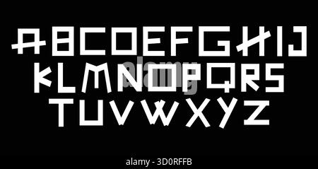 Technologie Sport Modern Alphabet Font – Design mit fetten Schriftarten für abstrakte, modische, digitale und futuristische Logos. Vectore-Illustration Stock Vektor
