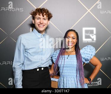 Los Angeles, Kalifornien, USA. Oktober 2025. Bruce Merkle und Tiffany Sutton bei der Eröffnungsgala des Micheaux Film Festivals im Culver Theater in Culver City, Kalifornien. Quelle: Sheri Determan/Alamy Live News Stockfoto