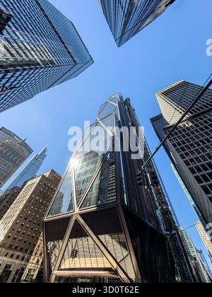 JPMorgan Chase Building (Mitte), Außenansicht des Gebäudes, flacher Blick, 270 Park Avenue, Manhattan, New York City, New York, USA Stockfoto