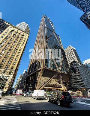 JPMorgan Chase Building, Außenfassade und Straßenszene, 270 Park Avenue, Manhattan, New York City, New York, USA Stockfoto