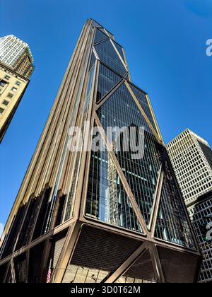 JPMorgan Chase Building, Außenansicht des Gebäudes, flacher Blick, 270 Park Avenue, Manhattan, New York City, New York, USA Stockfoto