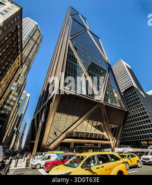 JPMorgan Chase Building, Außenansicht und Straßenszene, flacher Blick, 270 Park Avenue, Manhattan, New York City, New York, USA Stockfoto
