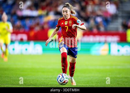 Malaga, Spanien, Spanien. Oktober 2025. Olga CARMONA aus Spanien während der UEFA Women's Nations League, Halbfinalspiel zwischen Spanien und Schweden am 24. Oktober 2025 in La Rosaleda in Malaga, Spanien. Rafael Roman (Credit Image: © Matthieu Mirville/ZUMA Press Wire) NUR REDAKTIONELLE VERWENDUNG! Nicht für kommerzielle ZWECKE! Stockfoto