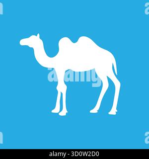 Kameltier-Silhouette. Vektorbild-Illustrationsdesign. Stock Vektor