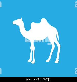 Kameltier-Silhouette. Vektorbild-Illustrationsdesign. Stock Vektor