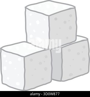 Isoliertes Zuckerwürfeldesign Stock Vektor