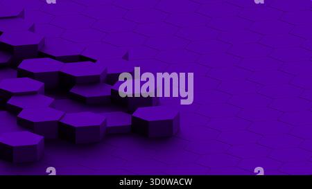 Violetter abstrakter sechseckiger Wabenhintergrund Stockfoto