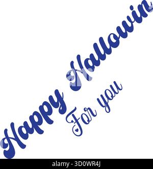 Happy Halloween vektor Schriftzug. Urlaub Kalligraphie mit Spinne und Web für Banner, Poster, Grußkarten, Party Einladung. Isolierte Abbildung. Stock Vektor