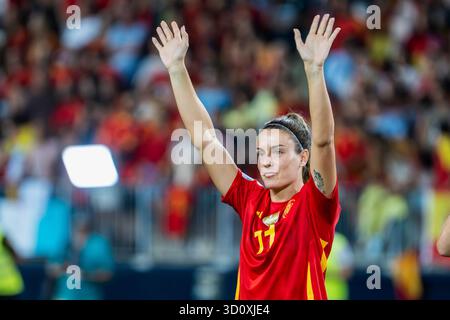 Malaga, Spanien. Oktober 2025. Alexia Putellas aus Spanien wird im Halbfinale der UEFA Women's Nations League 2025 im La Rosaleda Stadion in Aktion genommen. Endergebnis Spanien 4:0 Schweden Credit: SOPA Images Limited/Alamy Live News Stockfoto