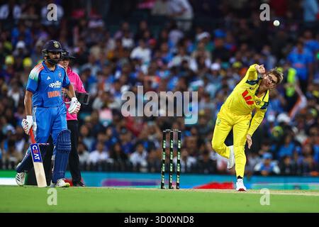 Sydney Cricket Ground, Sydney, Australien. Oktober 2025. One Day International Cricket, Australien gegen Indien; Adam Zampa aus Australien, Spin Bowler für Australien Credit: Action Plus Sports/Alamy Live News Stockfoto