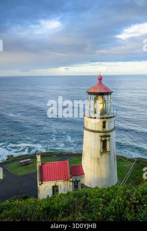 Heceta Head Lighthouse an der zentralen Küste Oregons. Stockfoto
