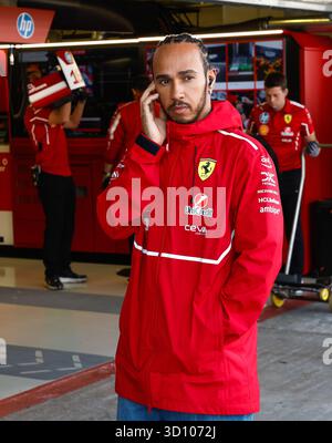 Mexiko-Stadt, Mexiko. Oktober 2025. HAMILTON Lewis (gbr), Scuderia Ferrari SF-25, Porträt während des Formel-1-Grand Prix von Mexiko-Stadt 2025, 20. Runde der FIA Formel-1-Weltmeisterschaft 2025 vom 24. Bis 26. Oktober 2025 auf dem Autodromo Hermanos Rodriguez in Mexiko-Stadt, Mexiko - Foto DPPI Credit: DPPI Media/Alamy Live News Stockfoto