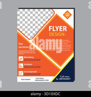 Kreatives Corporate & Business Flyer Broschürenvorlage Design, abstrakter Business Flyer, Vektorvorlage Design. Broschürendesign, Deckblatt, Jahresbericht, Stock Vektor