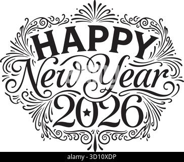 2026 Happy New Year Stock Vektor