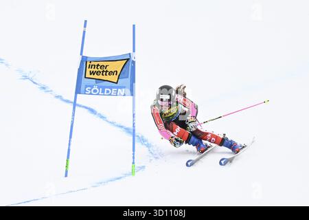 Soelden, Österreich. Oktober 2025. SOELDEN, ÖSTERREICH - 25. OKTOBER: Valerie Grenier aus Kanada beim ersten Lauf Audi FIS Alpine Ski World Cup Damen Riesenslalom Soelden am 25. Oktober 2025 in Soelden, Österreich. 251025 SEPA 26 098 - 20251025 PD8469 Credit: APA-PictureDesk/Alamy Live News Stockfoto