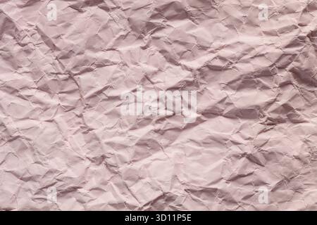 Zerknittertes Rosafarbenes Papier Texturhintergrund Abstrakte Faltige Oberfläche Stockfoto