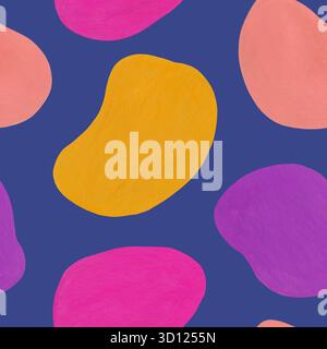 Handgemalte farbenfrohe abstrakte Formen. Stockfoto