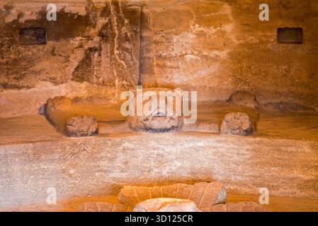 Ein Besuch der archäologischen Stätte Malinalco, Mexiko. Stockfoto
