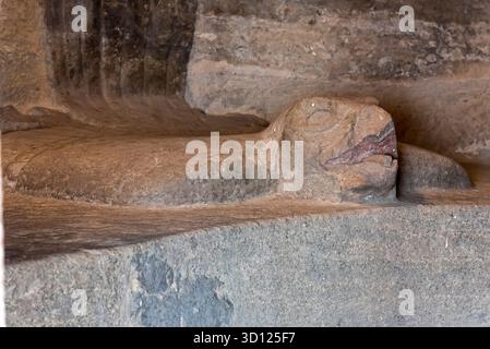 Ein Besuch der archäologischen Stätte Malinalco, Mexiko. Stockfoto