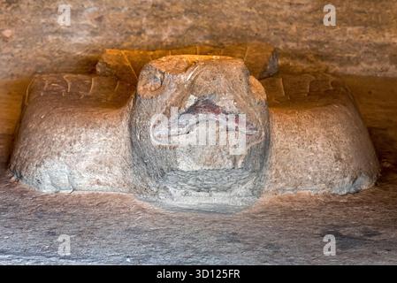 Ein Besuch der archäologischen Stätte Malinalco, Mexiko. Stockfoto