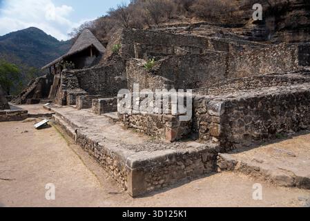 Ein Besuch der archäologischen Stätte Malinalco, Mexiko. Stockfoto