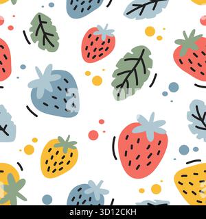 Gemüse und Obst kritzeln nahtlos Stock Vektor