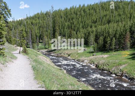 Little Firehole River, Yellowstone National Park, Wyoming, USA Stockfoto