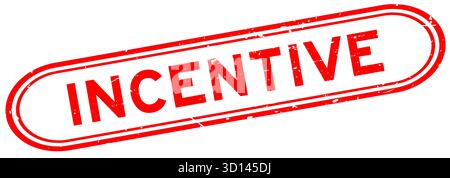 Grunge rotes Incentive-Wort-Gummistempel auf weißem Hintergrund Stock Vektor