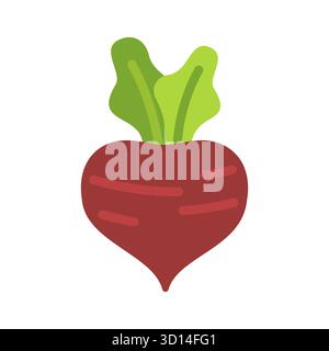 Vektorsymbol für rote Beete. Gemüseschild. Graph-Symbol für Lebensmittel- und Getränkeseite, Apps-Design, mobile Apps und Printmedien, Logo, UI Stock Vektor