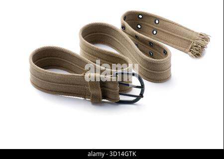 Objekt auf weiß – Gürtel in Nahaufnahme Stockfoto