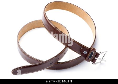 Objekt auf weiß – Gürtel in Nahaufnahme Stockfoto