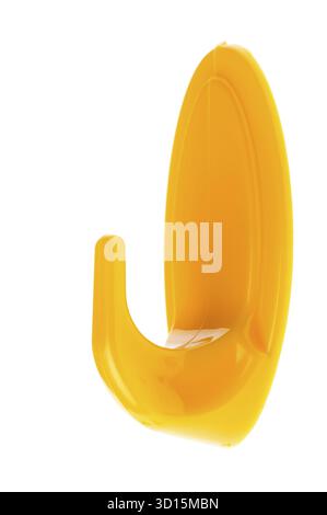 Objekt auf weißem – farbigem Kunststoffhaken Stockfoto