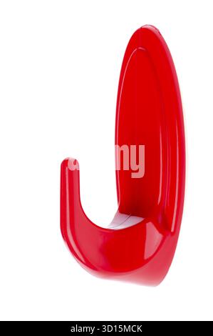 Objekt auf weißem – farbigem Kunststoffhaken Stockfoto