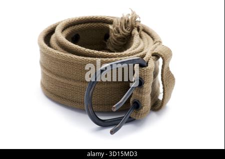 Objekt auf weiß – Gürtel in Nahaufnahme Stockfoto