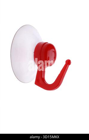Objekt auf weißem – farbigem Kunststoffhaken Stockfoto
