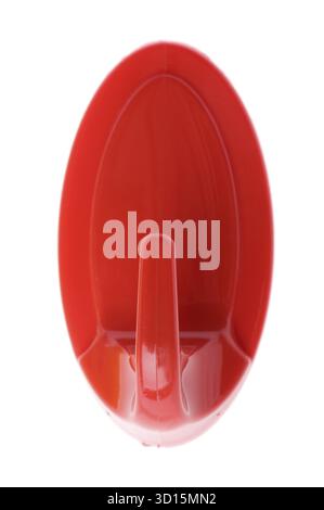 Objekt auf weißem – farbigem Kunststoffhaken Stockfoto