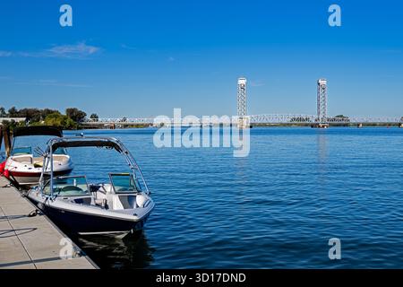 Rio Vista Bridge, Kalifornien Stockfoto
