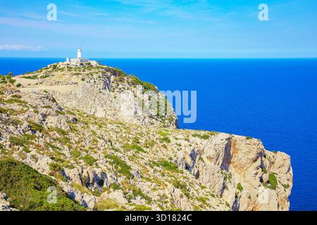Leuchtturm Formentor cape, Mallorca, Balearen, Spanien Stockfoto