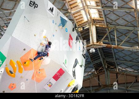 Iizuka Japan. Oktober 2025. Junichi Fujisaku (JPN), 26. OKTOBER 2025 - Para Climbing : Para Climbing Final im Iizuka Sports Resort das Retreat während des IFSC Climbing Grand Finals Fukuoka 2025 in Iizuka Japan. Quelle: SportsPressJP/AFLO/Alamy Live News Stockfoto