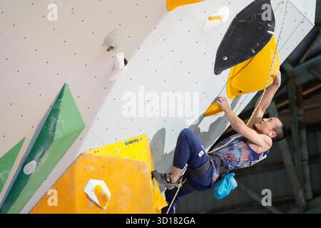 Iizuka Japan. Oktober 2025. Shingo Kurosawa (JPN), 26. OKTOBER 2025 - Para Climbing : Para Climbing Final im Iizuka Sports Resort das Retreat während des IFSC Climbing Grand Finals Fukuoka 2025 in Iizuka Japan. Quelle: SportsPressJP/AFLO/Alamy Live News Stockfoto