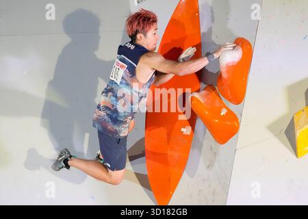 Iizuka Japan. Oktober 2025. Satone Yoshida (JPN), 26. OKTOBER 2025 - Klettern : Ausstellung im Iizuka Sports Resort The Retreat während des IFSC Climbing Grand Finals Fukuoka 2025 in Iizuka Japan. Quelle: SportsPressJP/AFLO/Alamy Live News Stockfoto