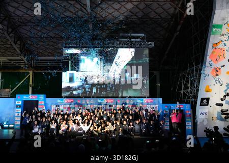 Iizuka Japan. Oktober 2025. Allgemeine Ansicht, 26. OKTOBER 2025 - Klettern : Ausstellung im Iizuka Sports Resort The Retreat während des IFSC Climbing Grand Finals Fukuoka 2025 in Iizuka Japan. Quelle: SportsPressJP/AFLO/Alamy Live News Stockfoto