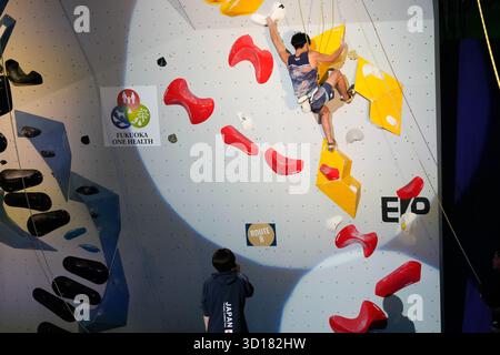 Iizuka Japan. Oktober 2025. Sorato Anraku (JPN), 26. OKTOBER 2025 - Klettern : Ausstellung im Iizuka Sports Resort The Retreat während des IFSC Climbing Grand Finals Fukuoka 2025 in Iizuka Japan. Quelle: SportsPressJP/AFLO/Alamy Live News Stockfoto