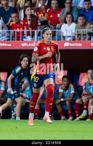 Malaga, Spanien. Oktober 2025. Jenni Hermoso aus Spanien ist beim Halbfinalspiel der UEFA Women's Nations League 2025 im La Rosaleda Stadion zu sehen. Endpunktzahl Spanien 4:0 Schweden (Foto: Francis Gonzalez/SOPA Images/SIPA USA) Credit: SIPA USA/Alamy Live News Stockfoto