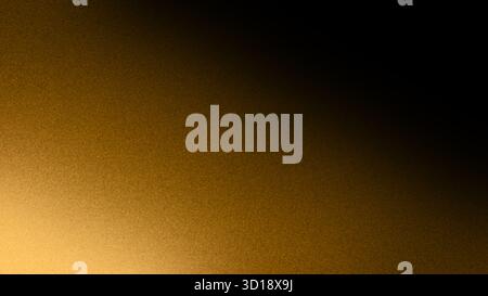 Dieses Bild zeigt einen strukturierten goldenen Verlauf, der in einen dunklen Schatten übergeht und einen optisch ansprechenden Effekt erzeugt Stockfoto