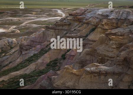 Tsaagan Suvarga Mine, Farben und Texturen Stockfoto