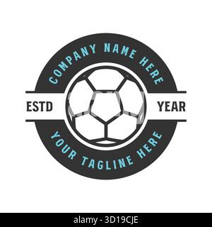 Runde Runde Fußball-Team-Abzeichen-Emblem-Label für Sport Club Logo Design Vektor Stock Vektor