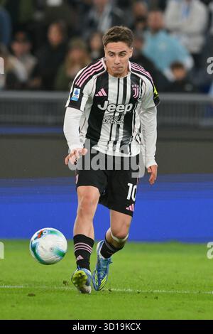 26. Oktober 2025, Olimpico Stadium, Rom, Italien; Serie A Enilive Football Match; Lazio gegen Juventus; Kenan Yıldız vom FC Juventus Stockfoto