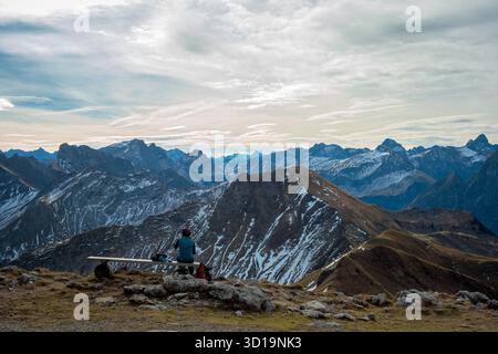 Berglandschaften rund um das Nebelhorn, Allgäuer Alpen, Deutschland Stockfoto